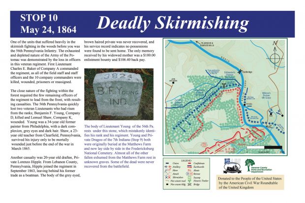 DEADLY SKIRMISHING WAR MEMORIAL PANEL