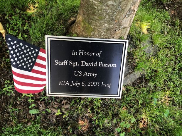 STAFF SGT. DAVID PARSON WAR MEMORIAL PLAQUE