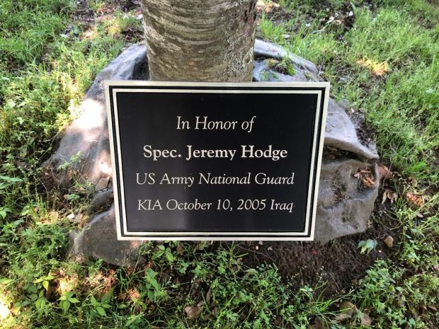SPEC. JEREMY HODGE WAR MEMORIAL PLAQUE