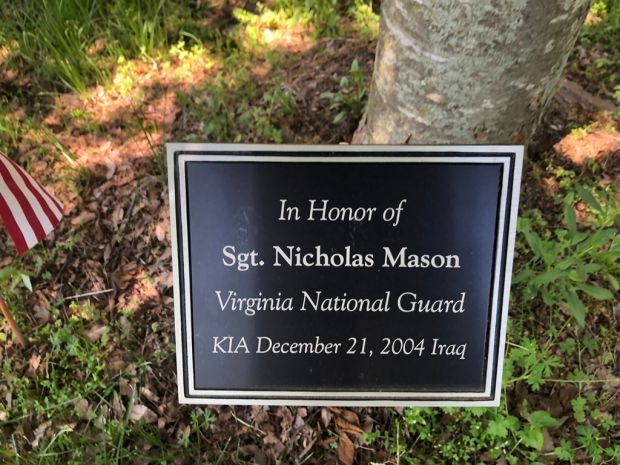 SGT. NICHOLAS MASON WAR MEMORIAL PLAQUE