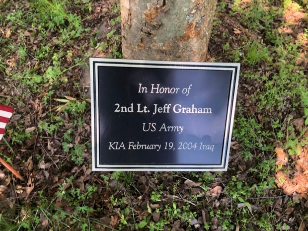 2ND LT. JEFF GRAHAM WAR MEMORIAL PLAQUE