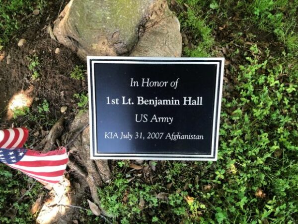 1ST LT. BENJAMIN HALL WAR MEMORIAL PLAQUE