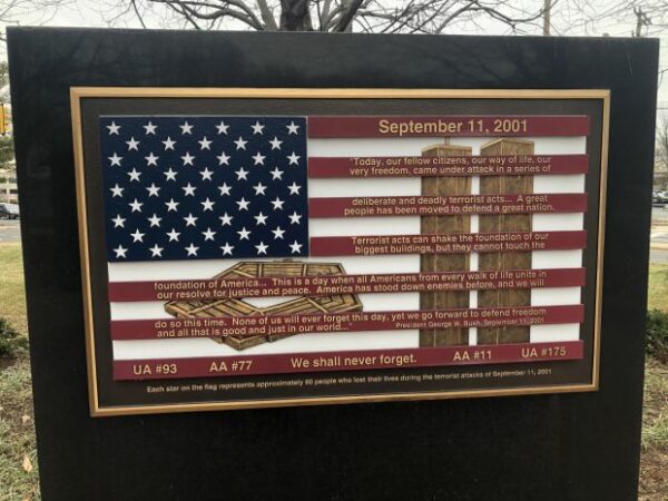 FALLS CHURCH SEPTEMBER 11, 2001 MEMORIAL PLAQUE E