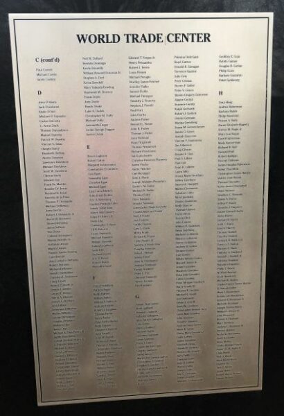 FALLS CHURCH SEPTEMBER 11, 2001 MEMORIAL PLAQUE D