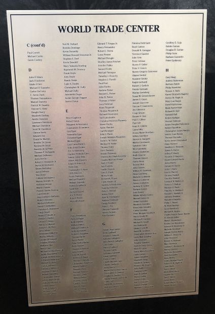 FALLS CHURCH SEPTEMBER 11, 2001 MEMORIAL PLAQUE D