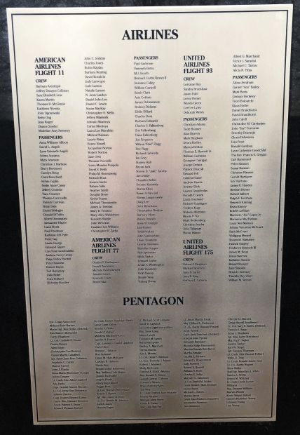 FALLS CHURCH SEPTEMBER 11, 2001 MEMORIAL PLAQUE B