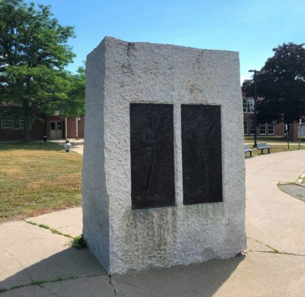 UPON THIS GROUND MEMORIAL BACK