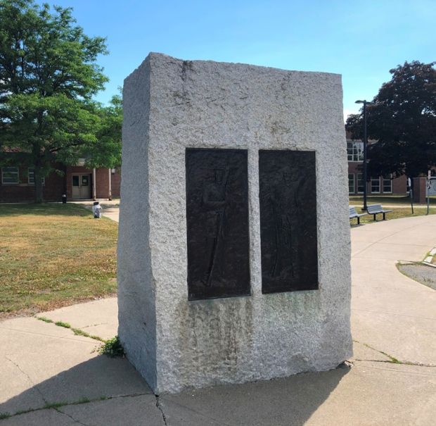 UPON THIS GROUND MEMORIAL BACK