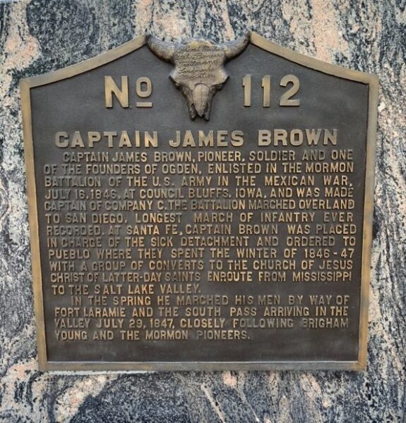 CAPTAIN JAMES BROWN WAR MEMORIAL PLAQUE