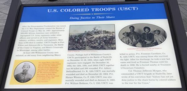 U.S. COLORED TROOPS (USCT) WAR MEMORIAL PANEL