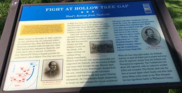 FIGHT AT HOLLOW TREE GAP MEMORIAL PANEL