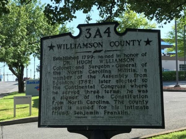 WILLIAMSON COUNTY REVOLUTIONARY WAR MEMORIAL MARKER