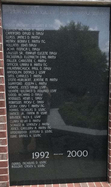 WHITE COUNTY VETERANS MEMORIAL PARK PLAQUE Q