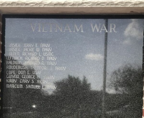 WHITE COUNTY VETERANS MEMORIAL PARK PLAQUE O