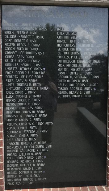 WHITE COUNTY VETERANS MEMORIAL PARK PLAQUE N