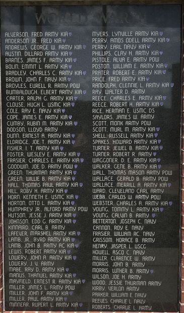 WHITE COUNTY VETERANS MEMORIAL PARK PLAQUE E