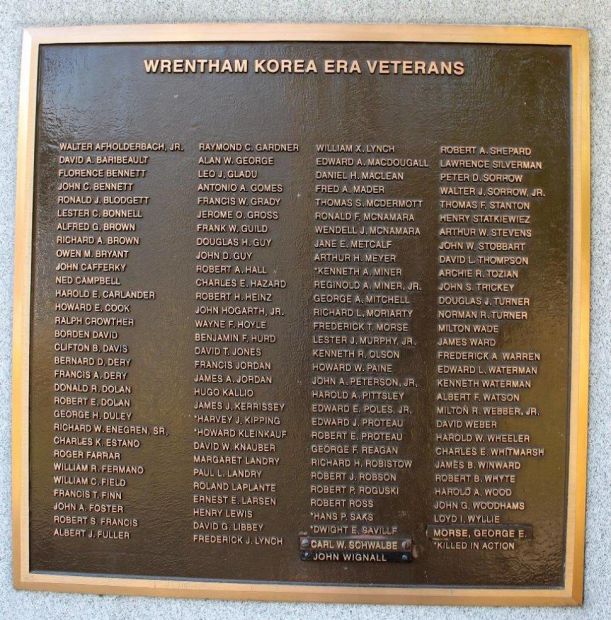 WRENTHAM KOREAN AND VIETNAM WAR MEMORIAL PLAQUE A