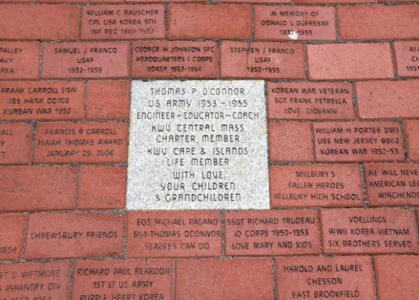 WORCESTER COUNTY KOREAN WAR MEMORIAL PAVER Q