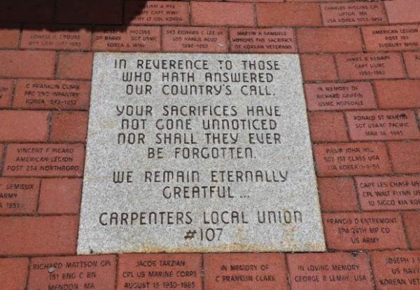 WORCESTER COUNTY KOREAN WAR MEMORIAL PAVER P
