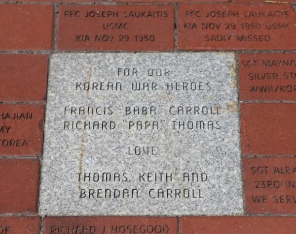 WORCESTER COUNTY KOREAN WAR MEMORIAL PAVER C