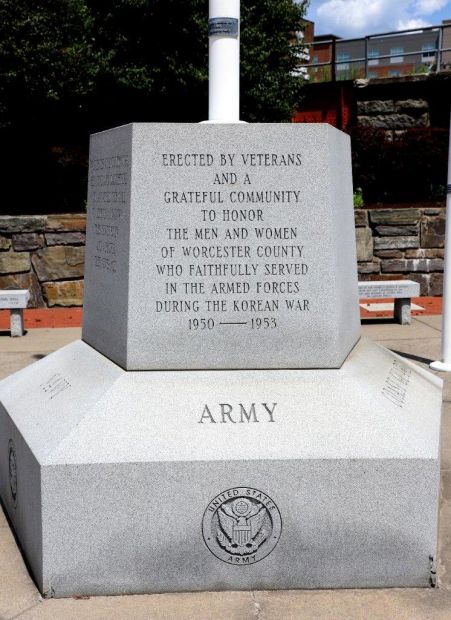 WORCESTER COUNTY KOREAN WAR MEMORIAL BASE OF FLAGPOLE A