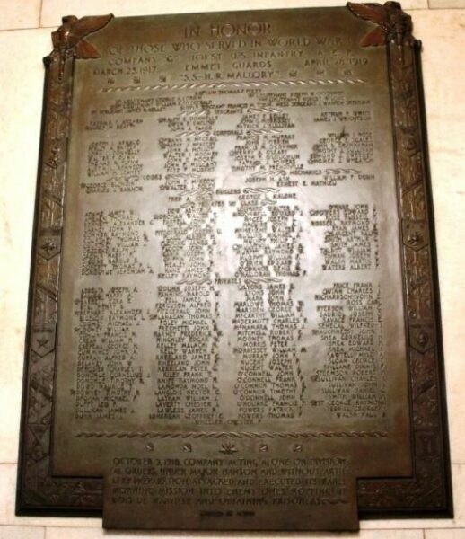 WORCESTER WORLD WAR MEMORIAL PLAQUE