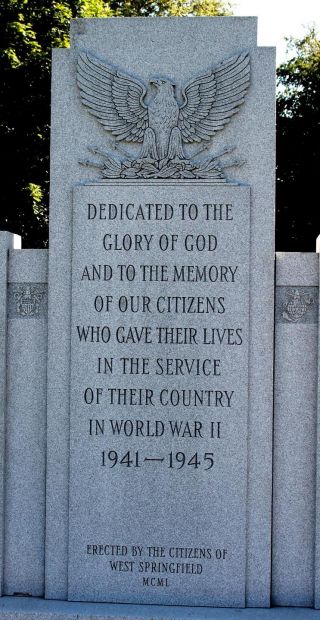 WEST SPRINGFIELD WORLD WAR II MEMORIAL STONE B