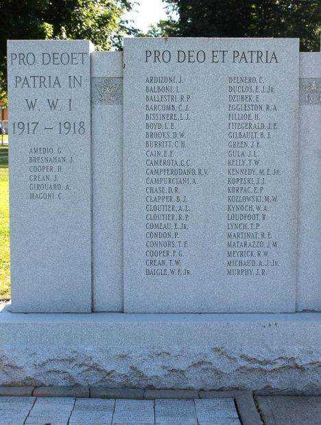 WEST SPRINGFIELD WORLD WAR II MEMORIAL STONE A