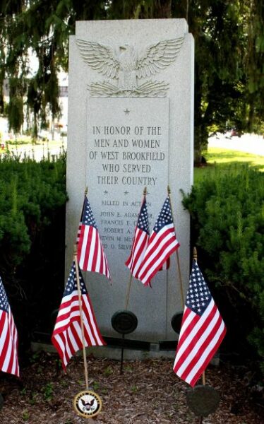 WEST BROOKFIELD KILLED IN ACTION WAR MEMORIAL