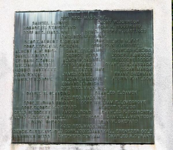 TOWN OF WARREN WAR OF THE REBELLION MEMORIAL PLAQUE C