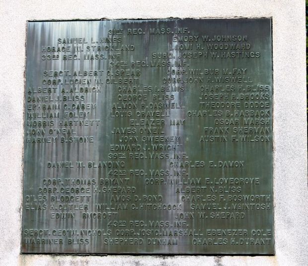 TOWN OF WARREN WAR OF THE REBELLION MEMORIAL PLAQUE C