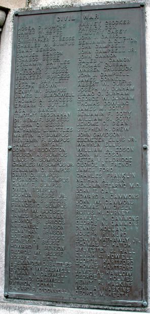 WAREHAM WAR VETERANS MEMORIAL PLAQUE C