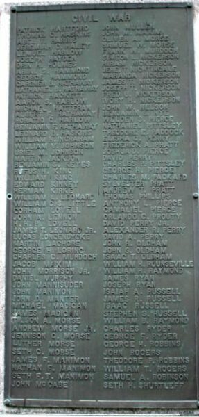 WAREHAM WAR VETERANS MEMORIAL PLAQUE D