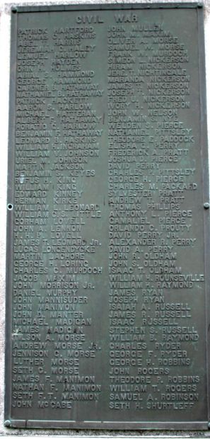 WAREHAM WAR VETERANS MEMORIAL PLAQUE D