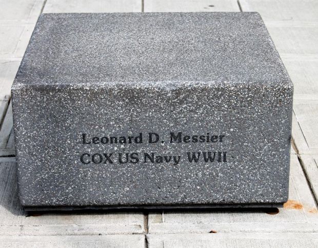 LEONARD D. MESSIER WAR MEMORIAL STONE BLOCK