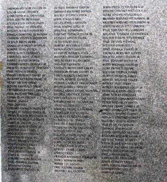 MASSACHUSETTS VIETNAM VETERANS MEMORIAL STONE Q