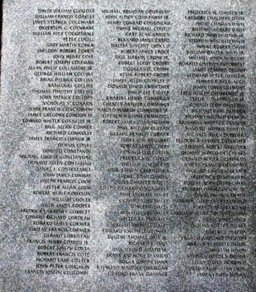MASSACHUSETTS VIETNAM VETERANS MEMORIAL STONE P