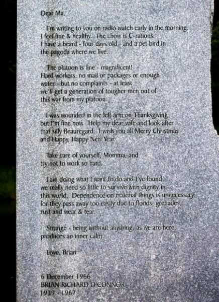 MASSACHUSETTS VIETNAM VETERANS MEMORIAL STONE D