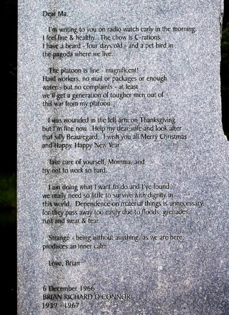 MASSACHUSETTS VIETNAM VETERANS MEMORIAL STONE D