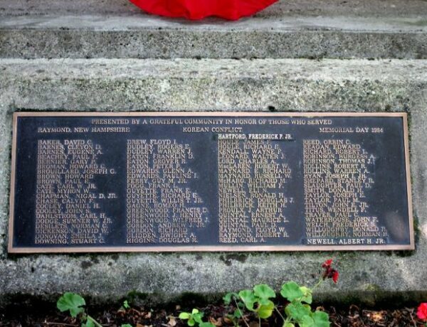 RAYMOND WAR VETERANS GAZEBO MEMORIAL PLAQUE B
