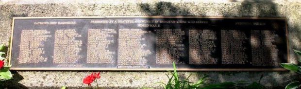 RAYMOND WAR VETERANS GAZEBO MEMORIAL PLAQUE A