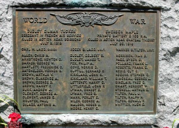 RAYMOND WORLD WAR MEMORIAL PLAQUE