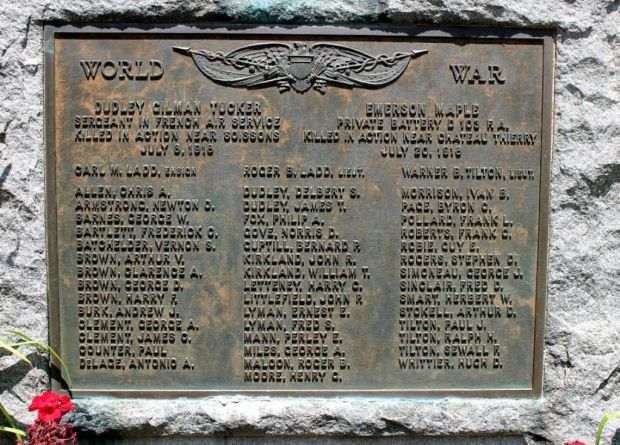 RAYMOND WORLD WAR MEMORIAL PLAQUE