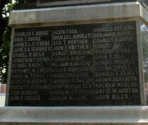 RAYMOND CIVIL WAR MEMORIAL STONE C
