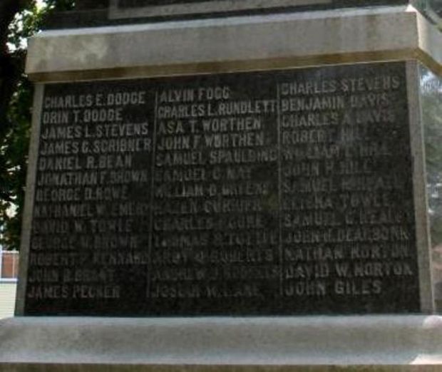 RAYMOND CIVIL WAR MEMORIAL STONE C
