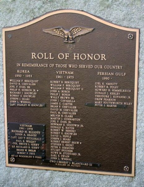 NORH HAMPTON ROLL OF HONOR VETERANS MEMORIAL