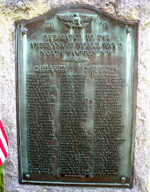 NORTH HAMPTON, N.H. WORLD WAR II MEMORIAL