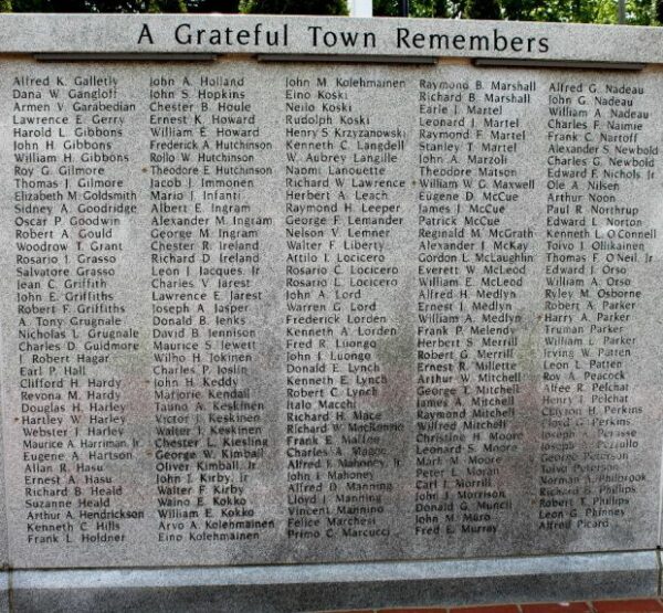 MILFORD WORLD WAR II VETERANS MEMORIAL STONE B