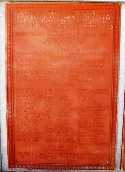 MADISON, N.H. WAR VETERANS MEMORIAL PLAQUE C