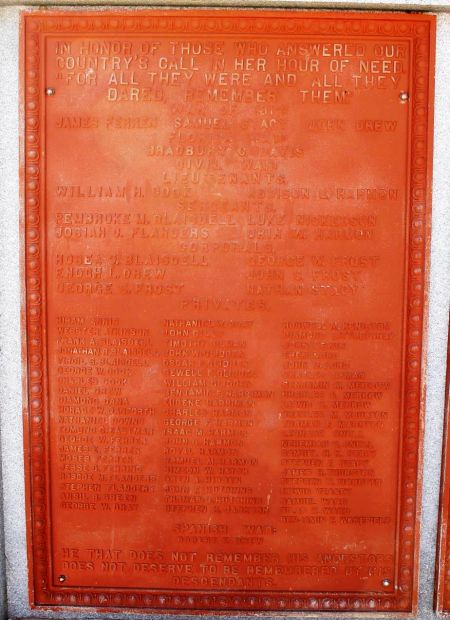 MADISON, N.H. WAR VETERANS MEMORIAL PLAQUE C